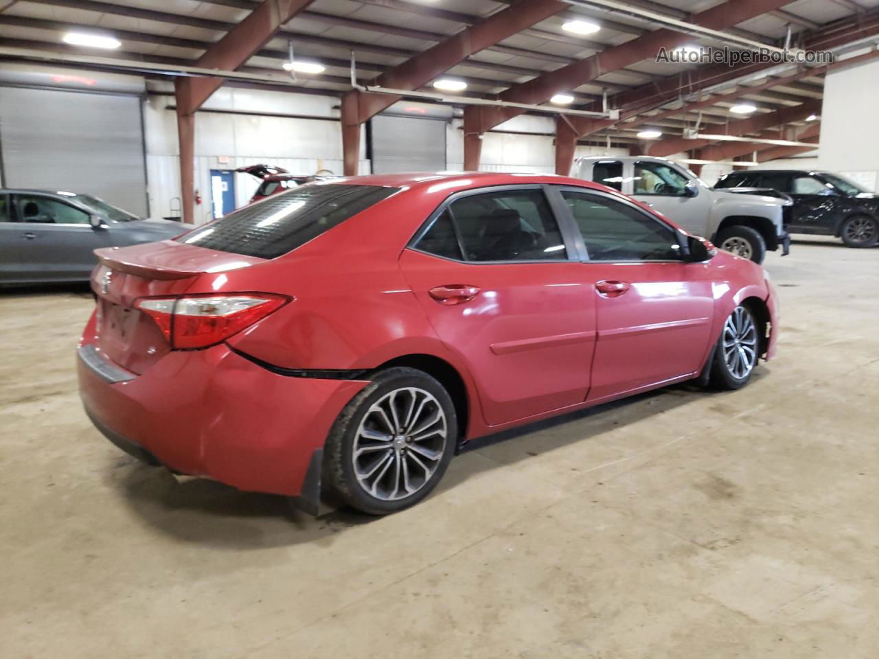 2015 Toyota Corolla L Red vin: 2T1BURHE1FC418521