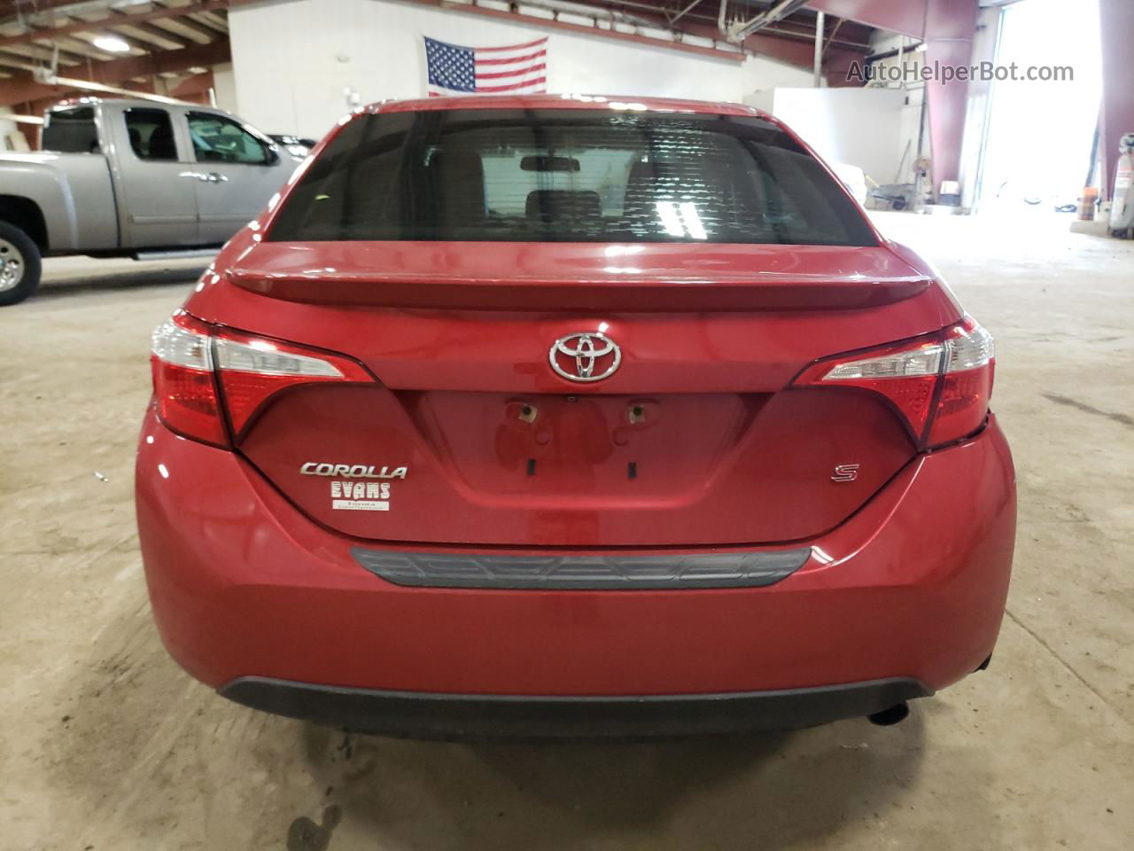 2015 Toyota Corolla L Red vin: 2T1BURHE1FC418521