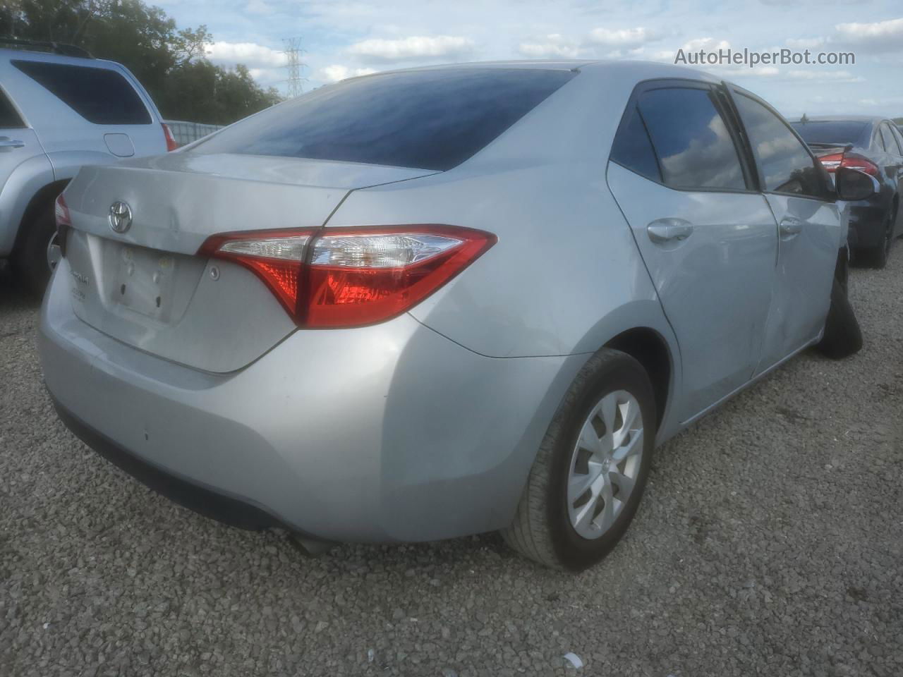 2015 Toyota Corolla L Silver vin: 2T1BURHE1FC424884