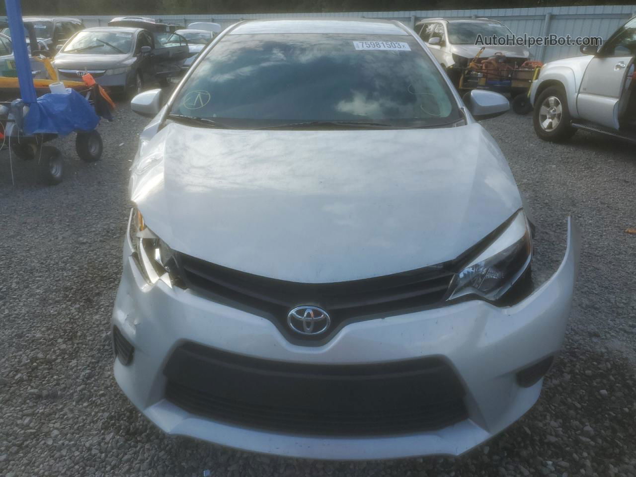 2015 Toyota Corolla L Silver vin: 2T1BURHE1FC424884