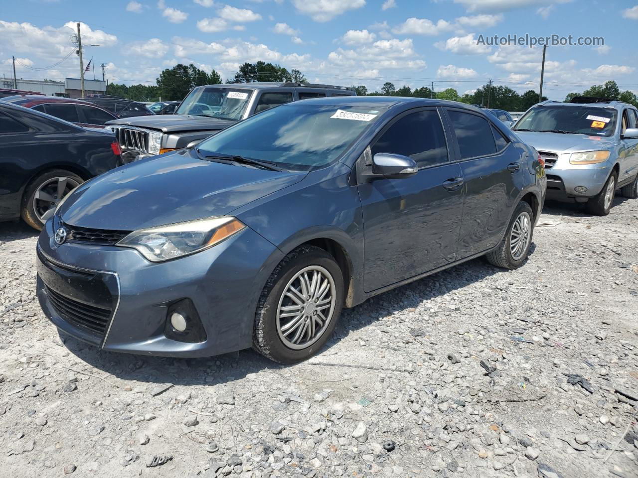 2015 Toyota Corolla L Gray vin: 2T1BURHE1FC433214