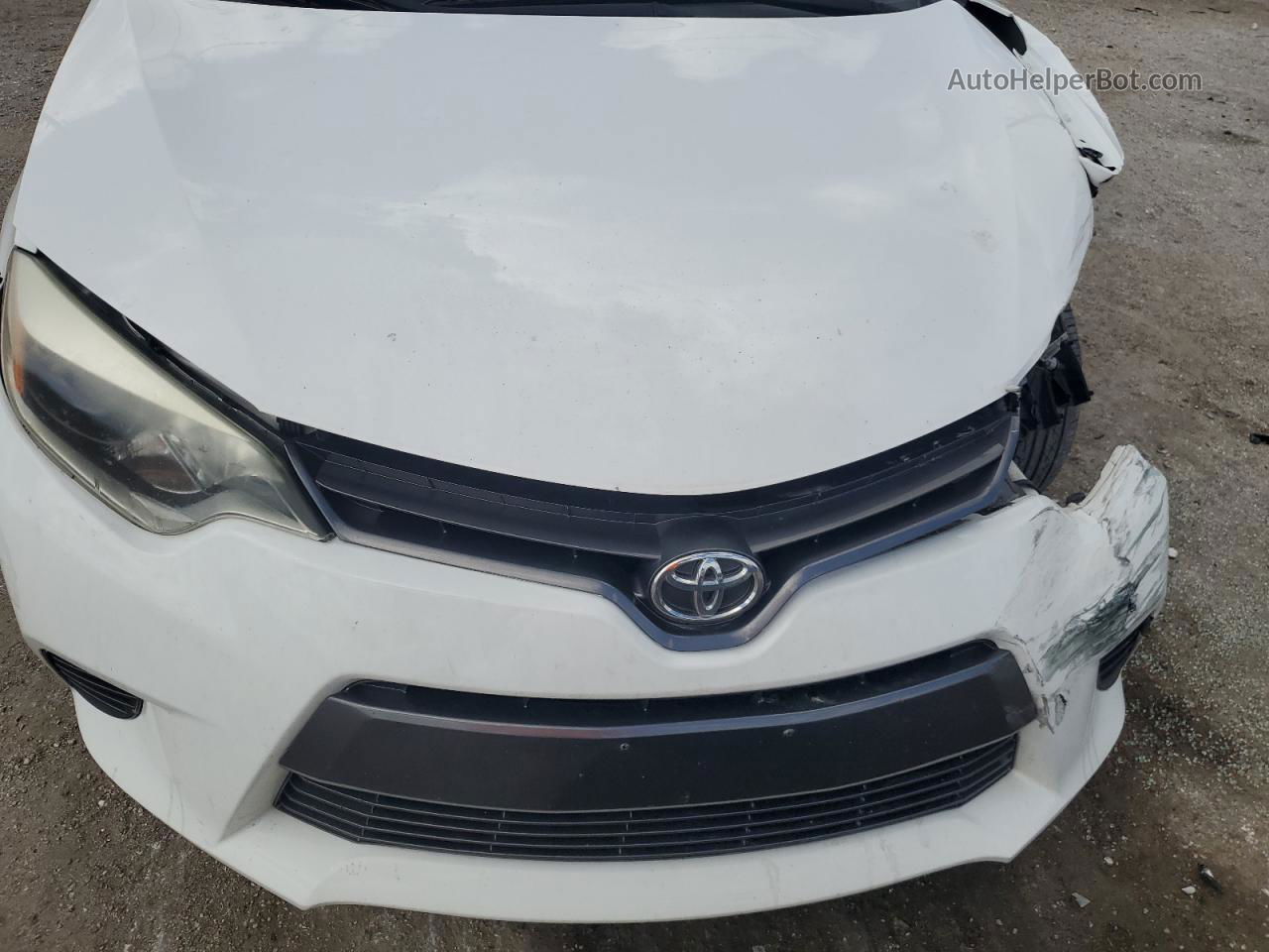 2015 Toyota Corolla L White vin: 2T1BURHE1FC435478