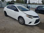 2015 Toyota Corolla L White vin: 2T1BURHE1FC435478