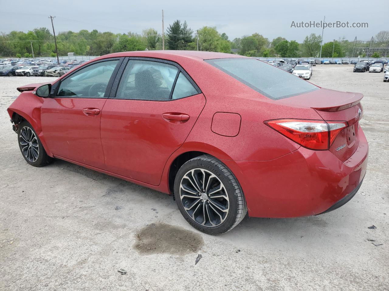 2015 Toyota Corolla L Red vin: 2T1BURHE1FC444665