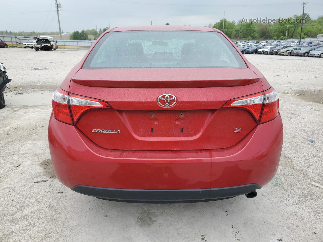 2015 Toyota Corolla L Red vin: 2T1BURHE1FC444665