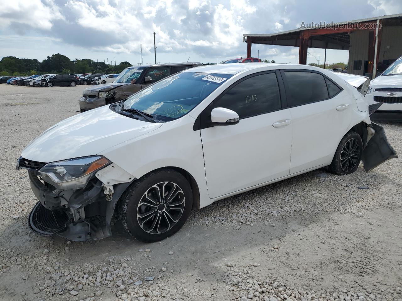 2015 Toyota Corolla L White vin: 2T1BURHE1FC444911