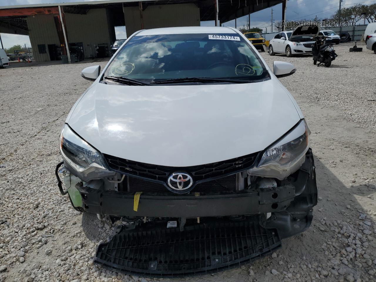 2015 Toyota Corolla L White vin: 2T1BURHE1FC444911