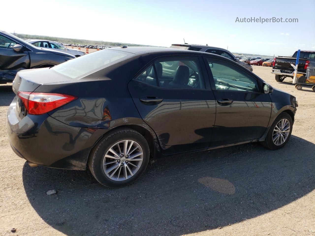 2015 Toyota Corolla L Black vin: 2T1BURHE1FC459621