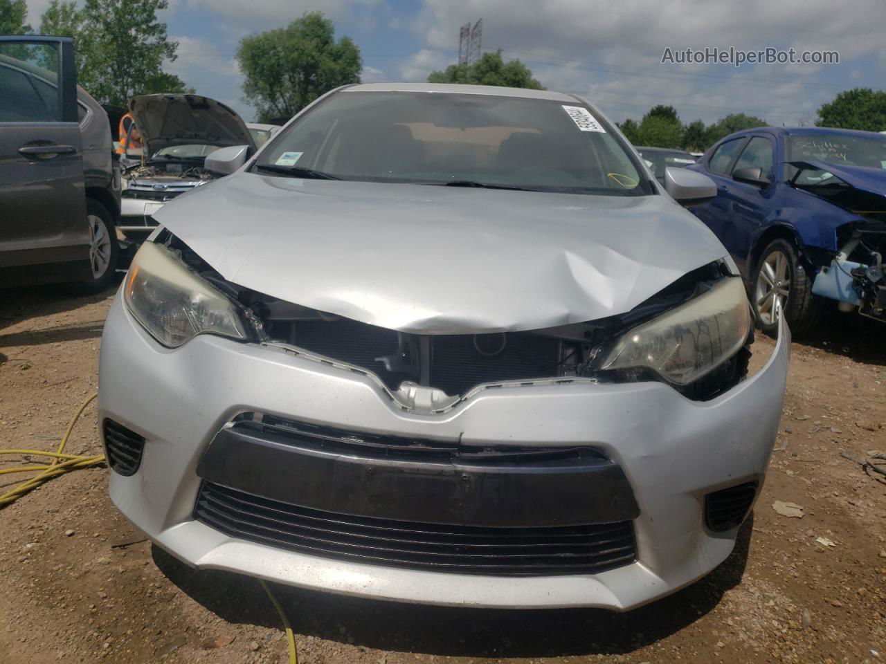 2015 Toyota Corolla L Silver vin: 2T1BURHE1FC465564