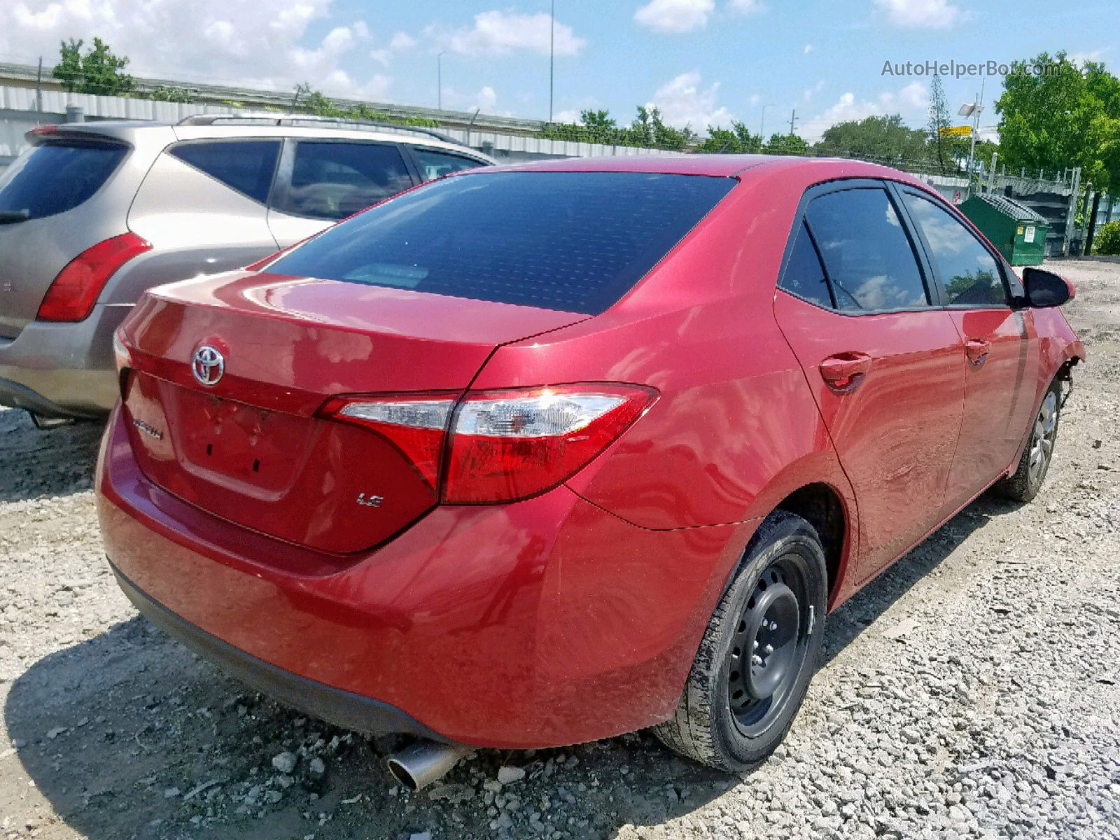 2015 Toyota Corolla L Red vin: 2T1BURHE1FC471820