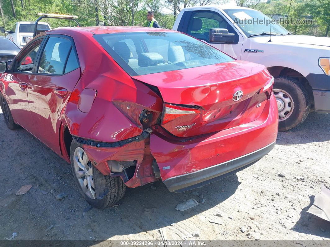 2016 Toyota Corolla Le Red vin: 2T1BURHE1GC512870