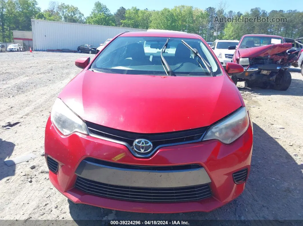 2016 Toyota Corolla Le Red vin: 2T1BURHE1GC512870