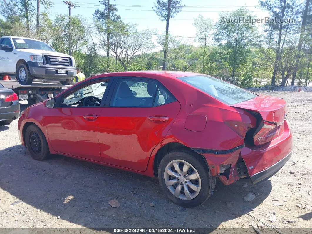 2016 Toyota Corolla Le Red vin: 2T1BURHE1GC512870