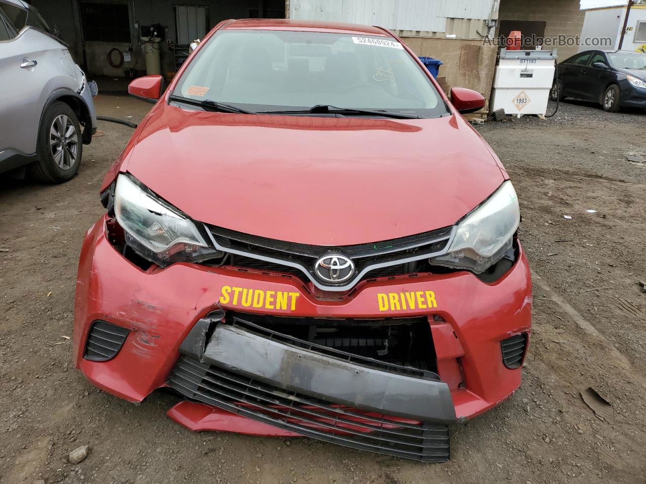 2016 Toyota Corolla L Красный vin: 2T1BURHE1GC568985