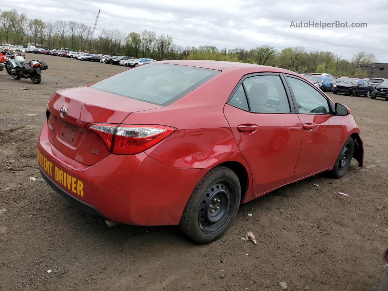 2016 Toyota Corolla L Красный vin: 2T1BURHE1GC568985