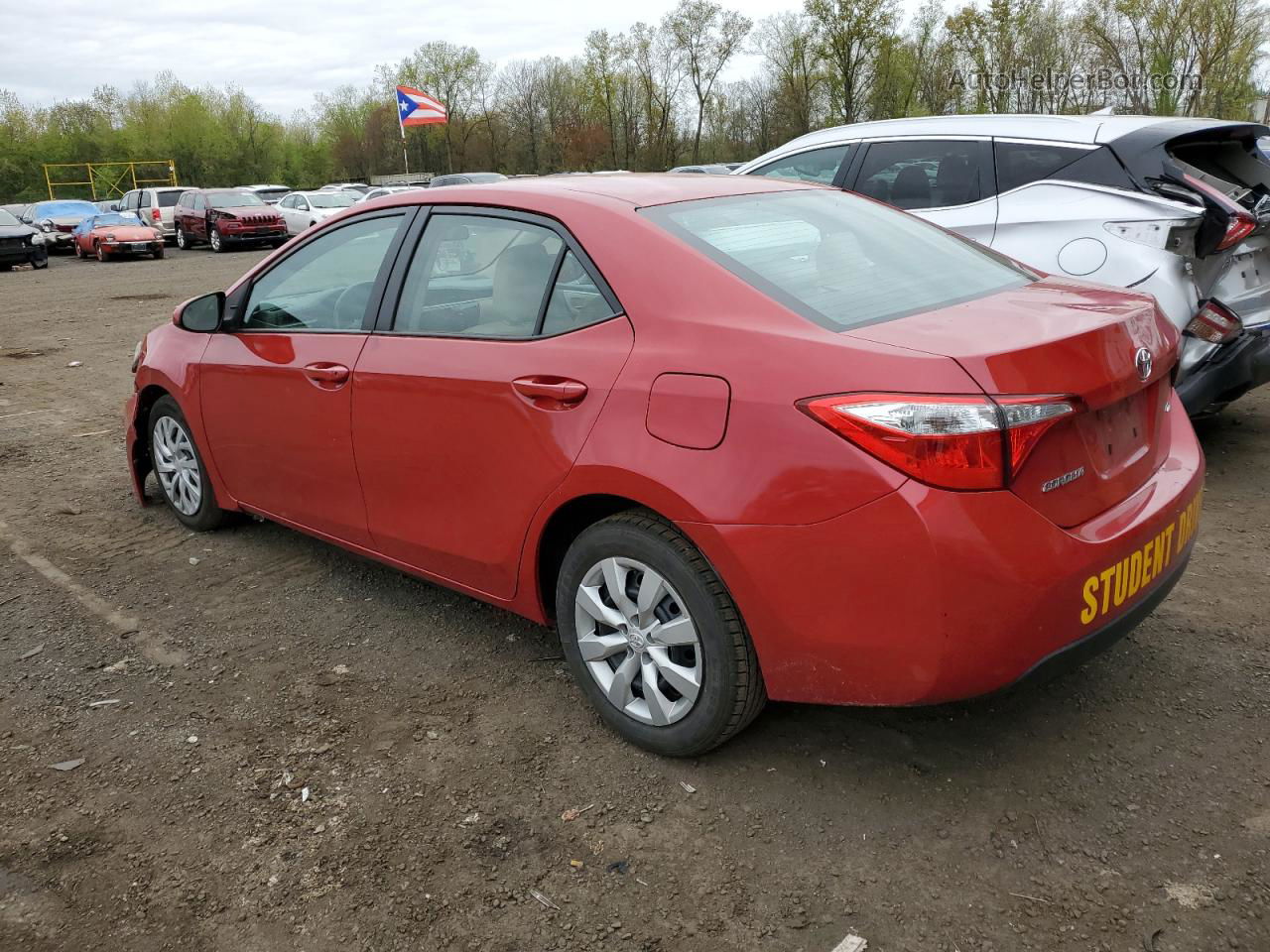 2016 Toyota Corolla L Red vin: 2T1BURHE1GC568985