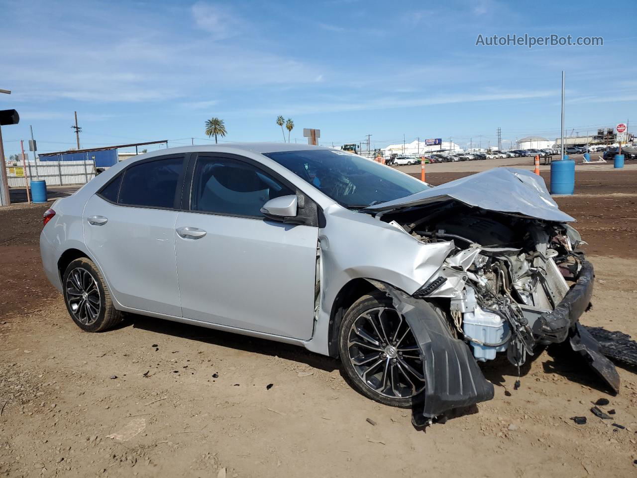 2016 Toyota Corolla L Серебряный vin: 2T1BURHE1GC626738