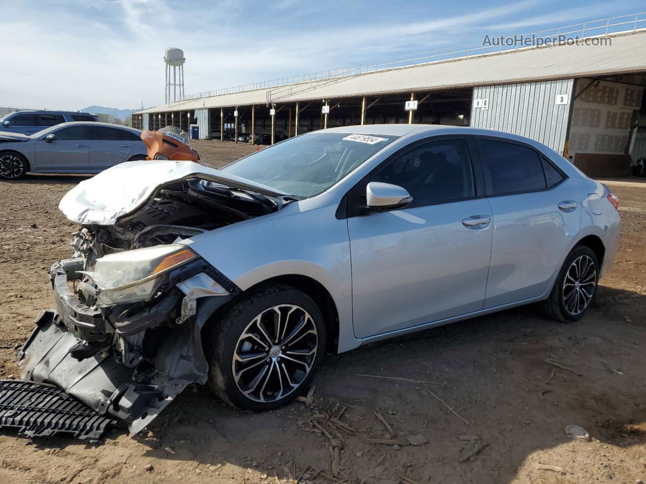 2016 Toyota Corolla L Silver vin: 2T1BURHE1GC626738