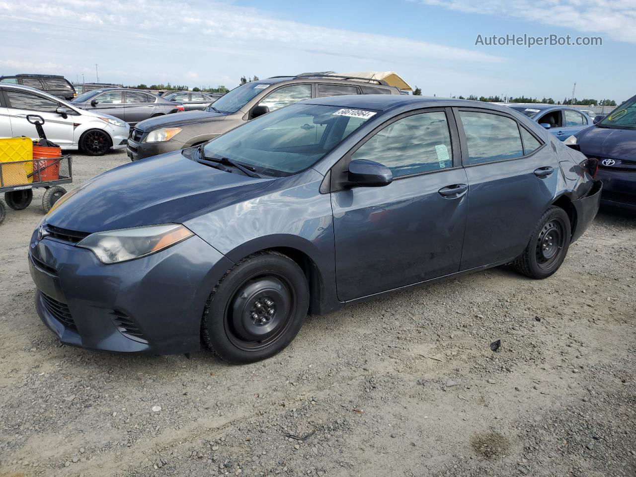 2016 Toyota Corolla L Угольный vin: 2T1BURHE1GC639473