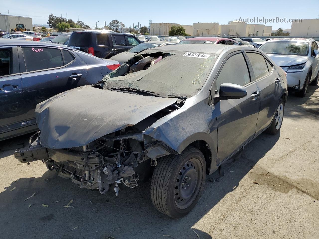 2016 Toyota Corolla L Gray vin: 2T1BURHE1GC662249