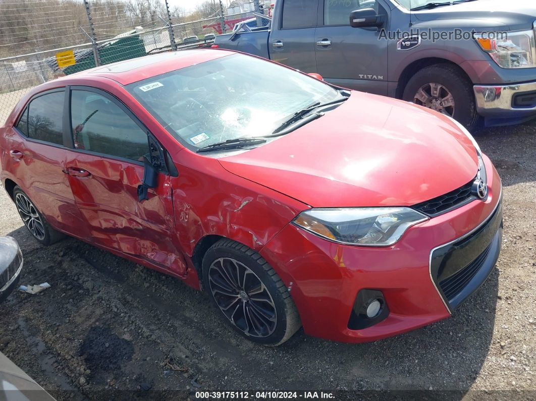 2016 Toyota Corolla S Premium Red vin: 2T1BURHE1GC686938