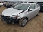 2017 Toyota Corolla L Silver vin: 2T1BURHE1HC749957