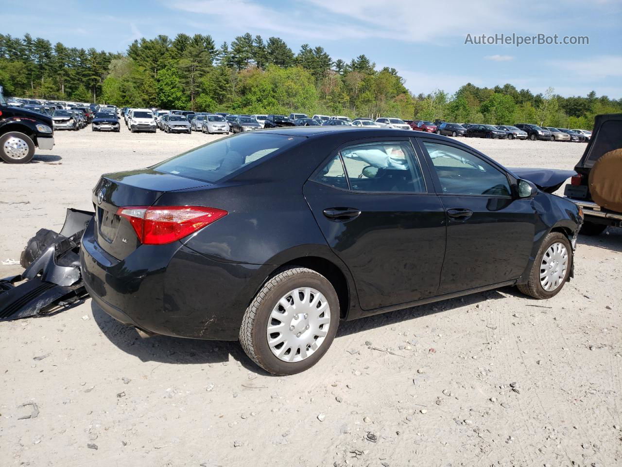 2017 Toyota Corolla L Black vin: 2T1BURHE1HC782926