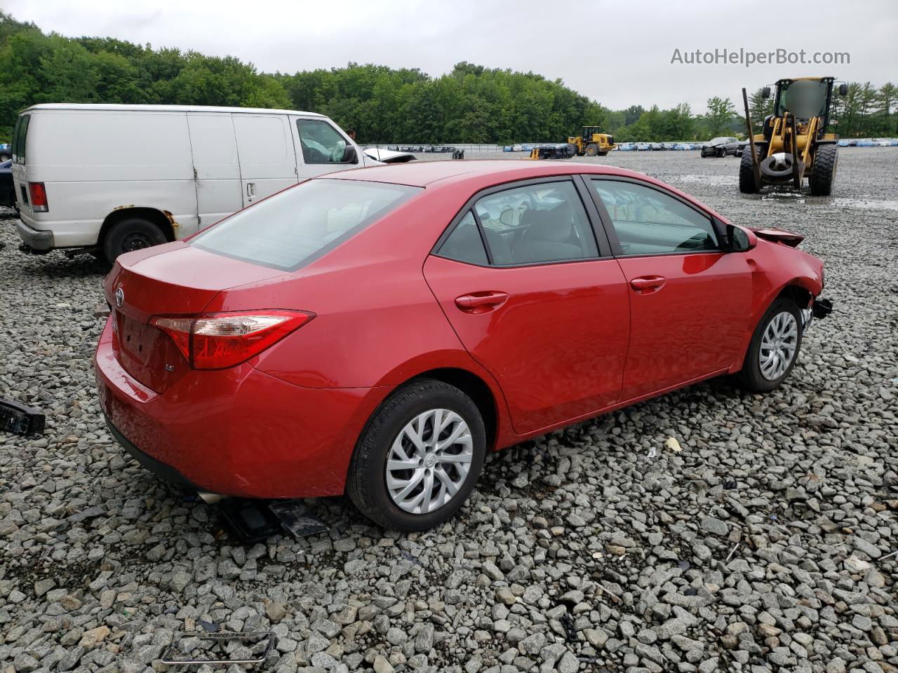 2017 Toyota Corolla L Red vin: 2T1BURHE1HC788578