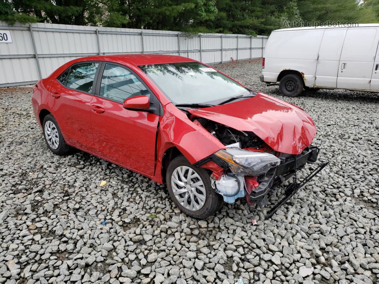 2017 Toyota Corolla L Red vin: 2T1BURHE1HC788578