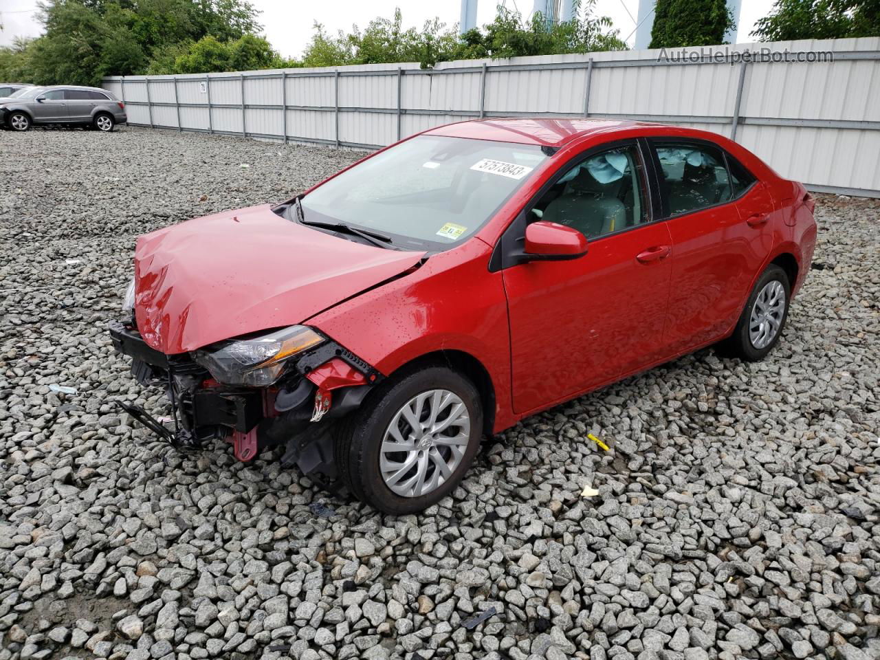 2017 Toyota Corolla L Red vin: 2T1BURHE1HC788578