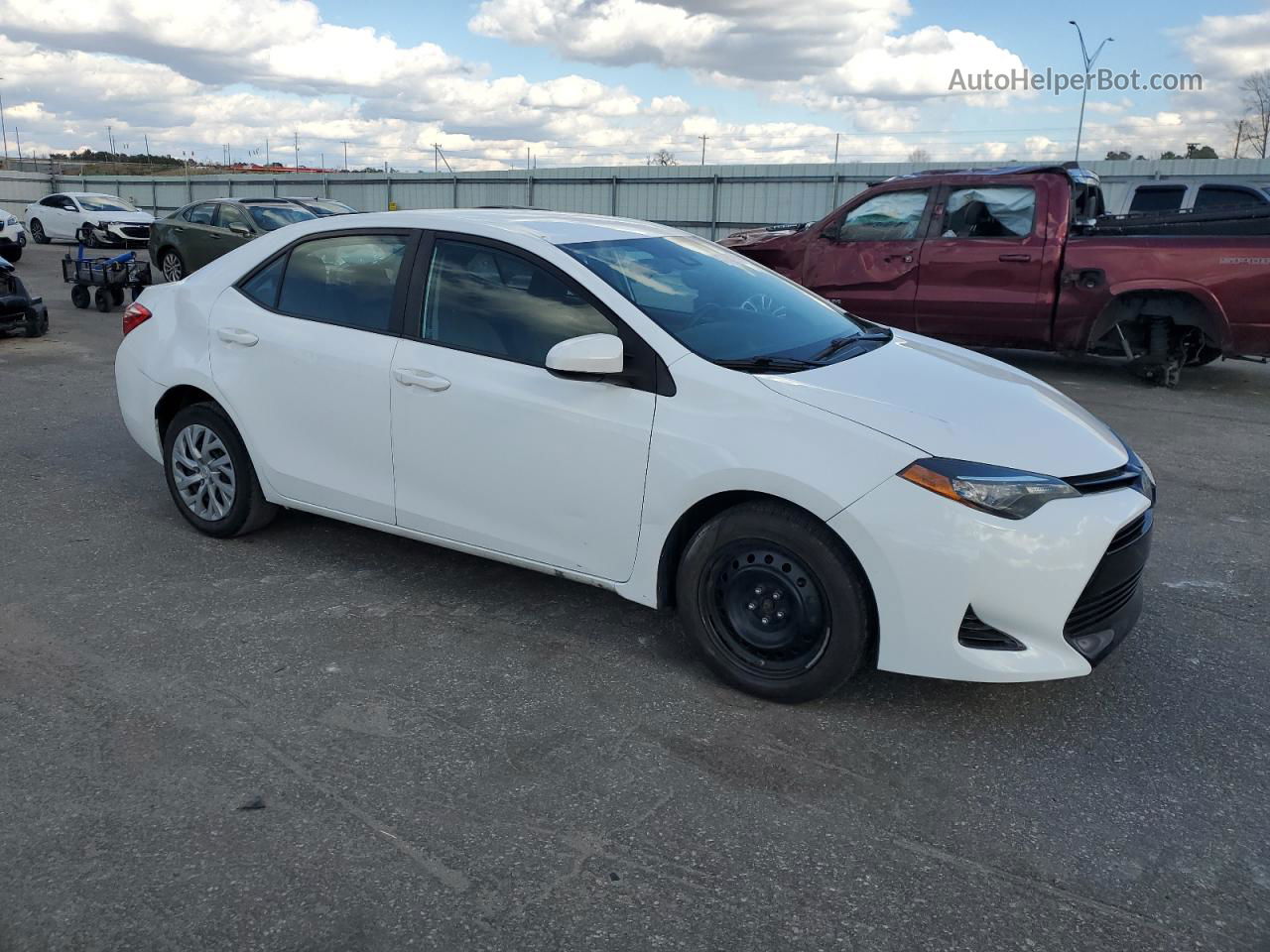 2017 Toyota Corolla L White vin: 2T1BURHE1HC790623