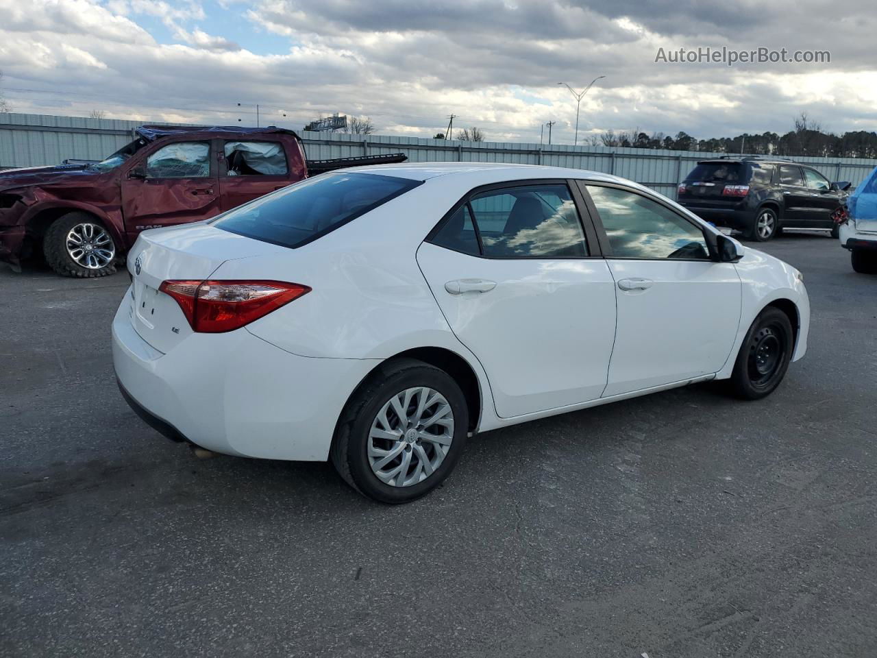 2017 Toyota Corolla L White vin: 2T1BURHE1HC790623