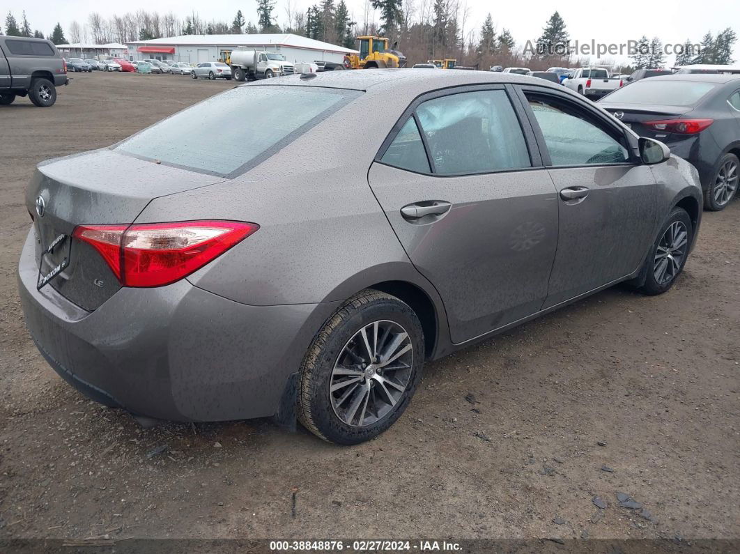 2017 Toyota Corolla Le Gray vin: 2T1BURHE1HC813639