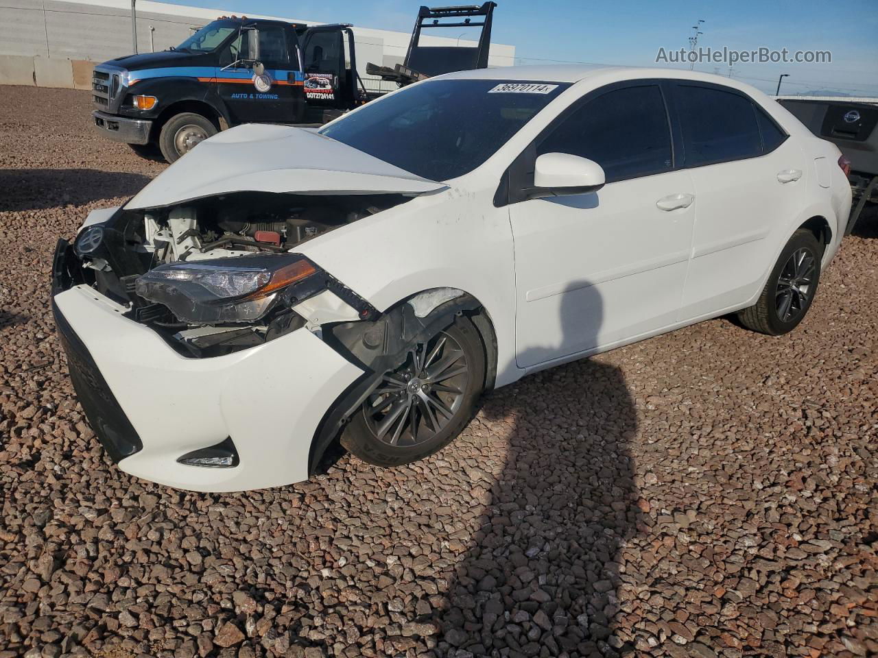 2017 Toyota Corolla L White vin: 2T1BURHE1HC839934