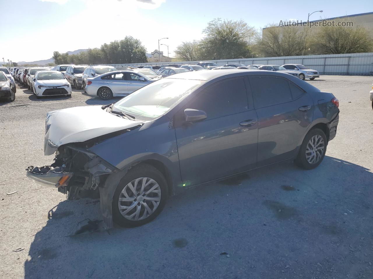 2017 Toyota Corolla L Blue vin: 2T1BURHE1HC851226