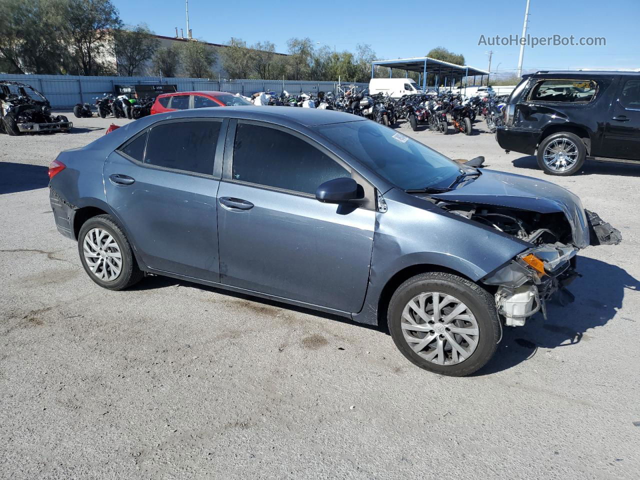 2017 Toyota Corolla L Blue vin: 2T1BURHE1HC851226