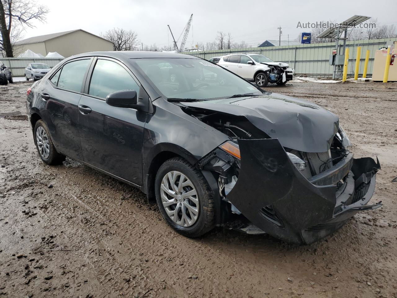 2017 Toyota Corolla L Black vin: 2T1BURHE1HC851453