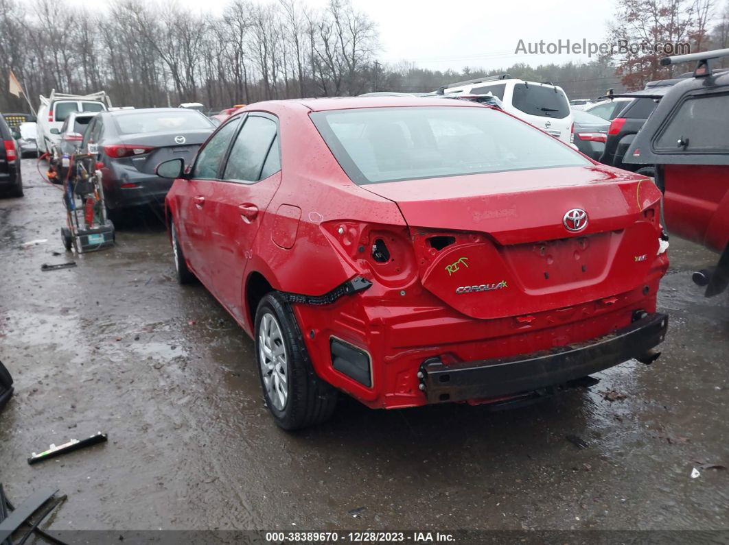 2017 Toyota Corolla Le Red vin: 2T1BURHE1HC875624