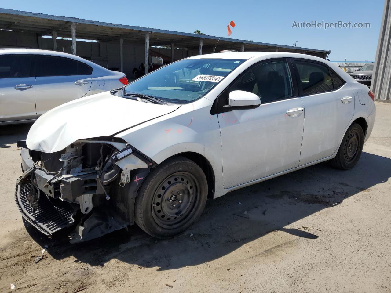 2017 Toyota Corolla L White vin: 2T1BURHE1HC883870