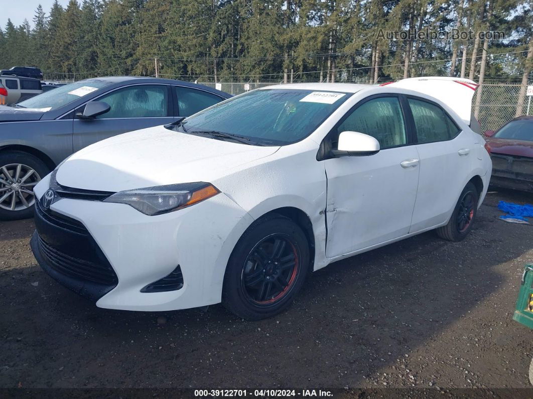 2017 Toyota Corolla Le White vin: 2T1BURHE1HC892729