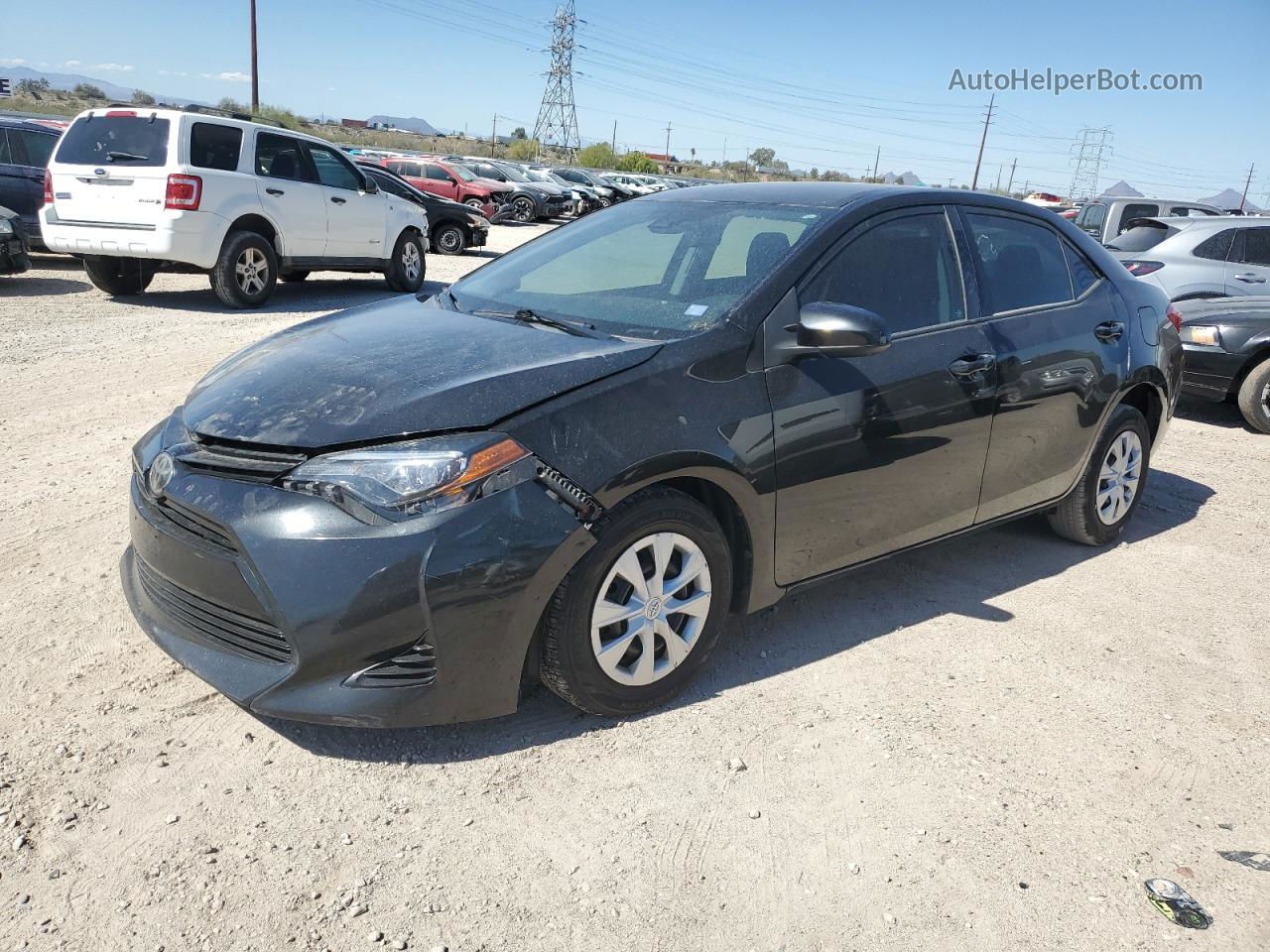 2017 Toyota Corolla L Black vin: 2T1BURHE1HC921923