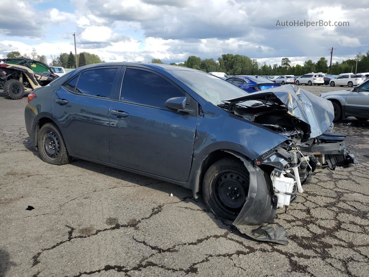 2017 Toyota Corolla L Угольный vin: 2T1BURHE1HC944246