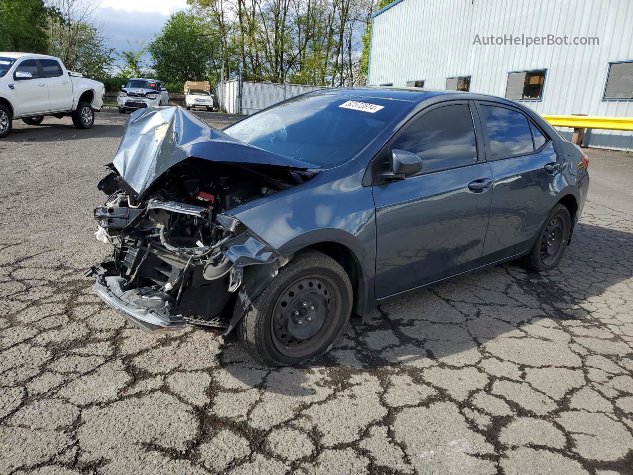 2017 Toyota Corolla L Угольный vin: 2T1BURHE1HC944246