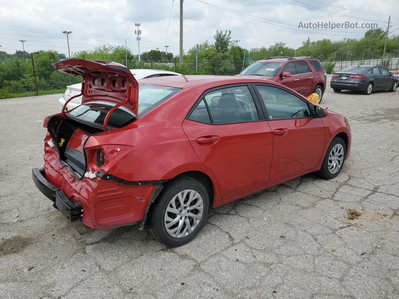 2019 Toyota Corolla L Red vin: 2T1BURHE1KC153562