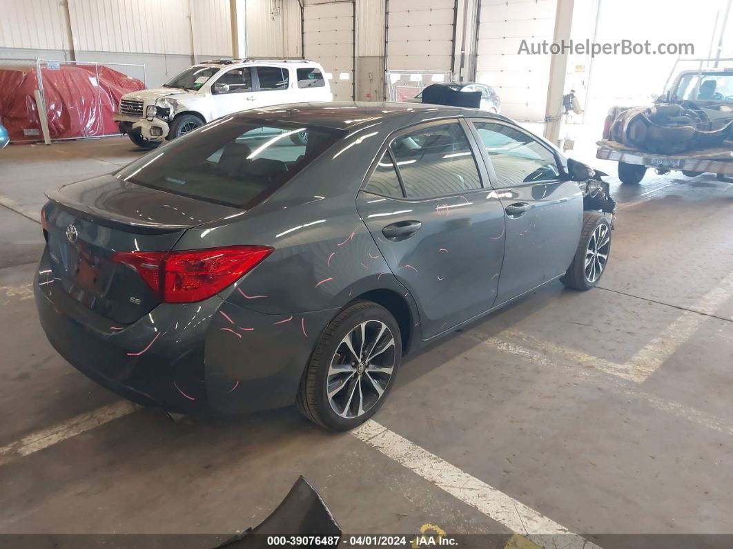 2019 Toyota Corolla Se Gray vin: 2T1BURHE1KC158292