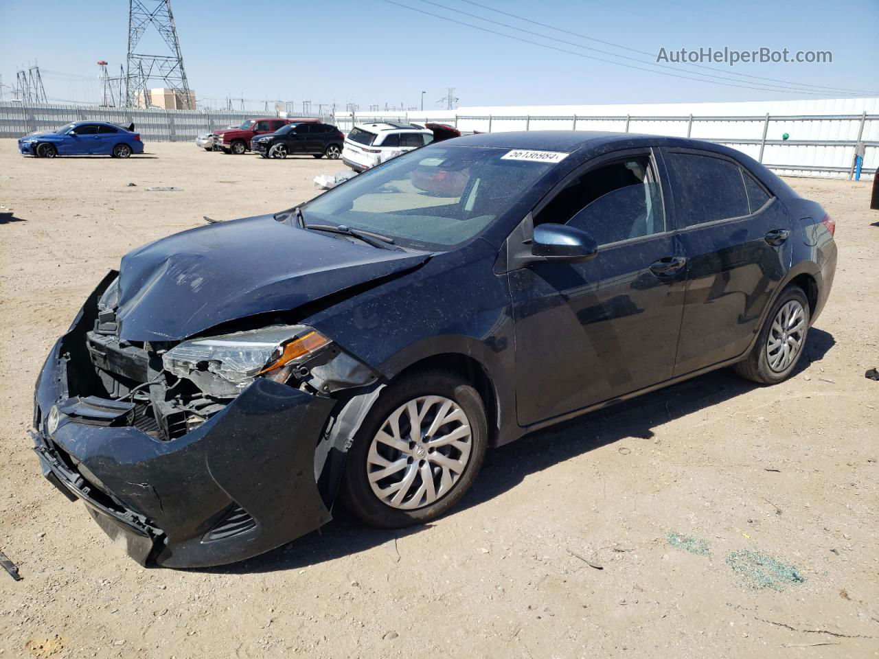 2019 Toyota Corolla L Синий vin: 2T1BURHE1KC168675