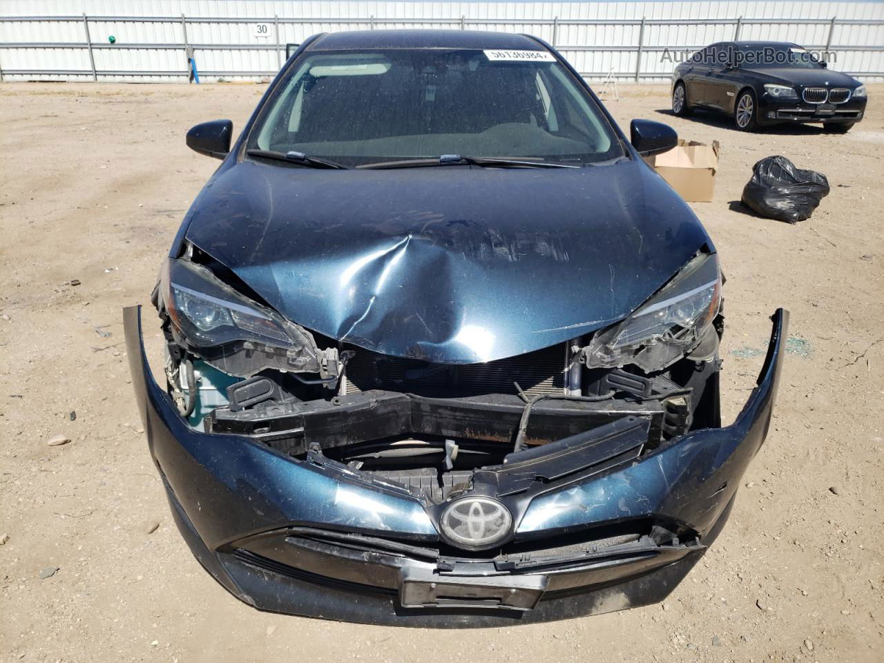 2019 Toyota Corolla L Синий vin: 2T1BURHE1KC168675