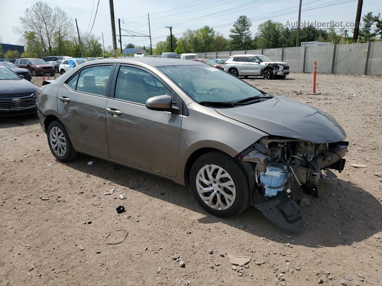 2019 Toyota Corolla L Gray vin: 2T1BURHE1KC176078