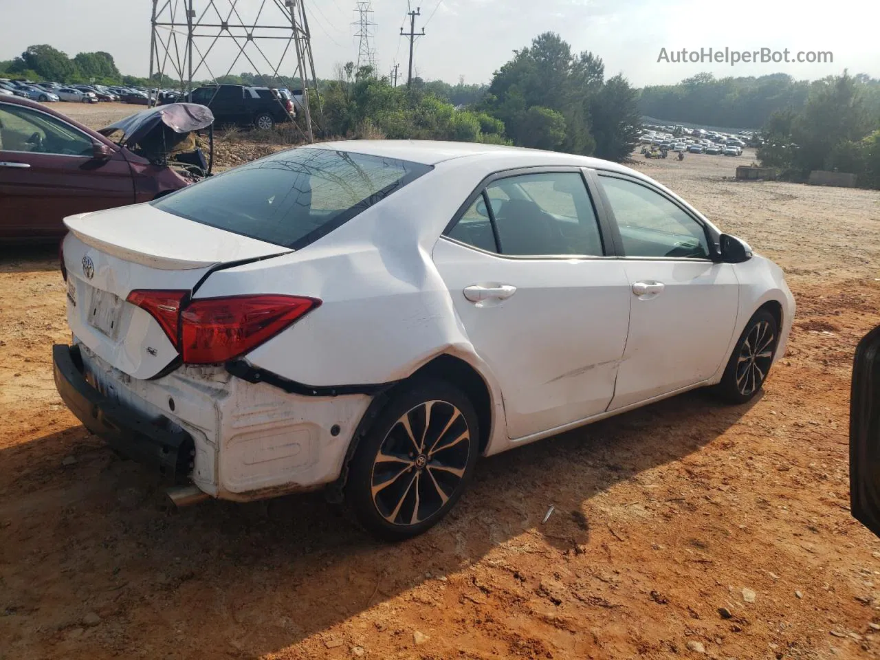 2019 Toyota Corolla L White vin: 2T1BURHE1KC178140