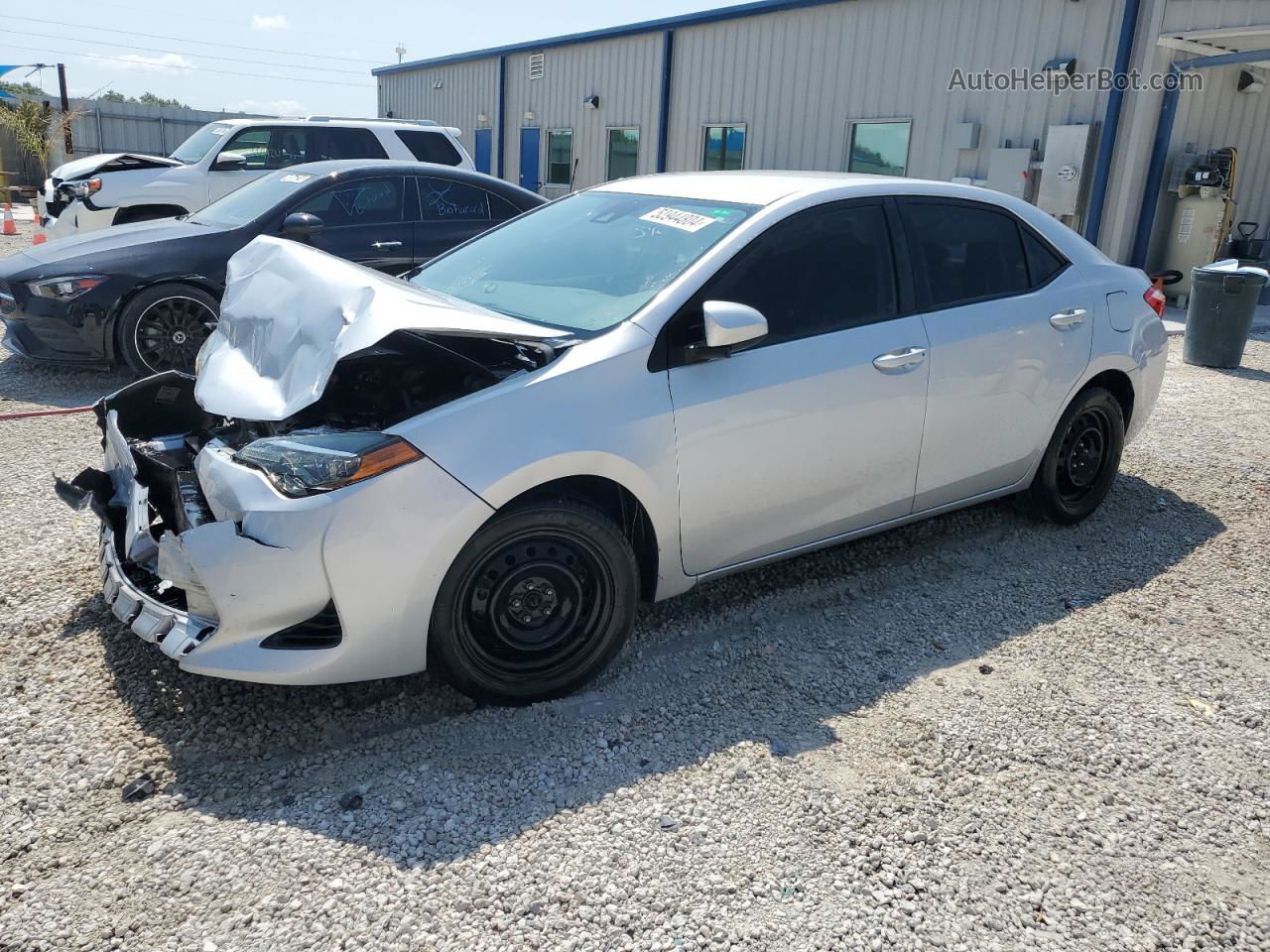 2019 Toyota Corolla L Silver vin: 2T1BURHE1KC194791